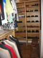 Owner designed closet space for shoes
