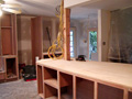 Houston kitchen cabinets under construction