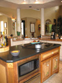 Houston kitchen honed granite island