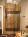 Houston shower with frameless glass