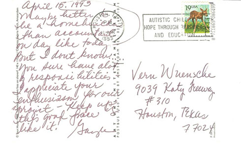 Houston River Oaks custom home 1993 testimonial letter